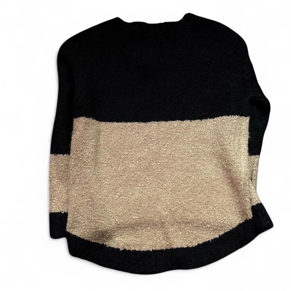 NWT MINKPINK Looped Out Knit Black Tan Colorblock Jumper Sweater — SMALL - Picture 3 of 5